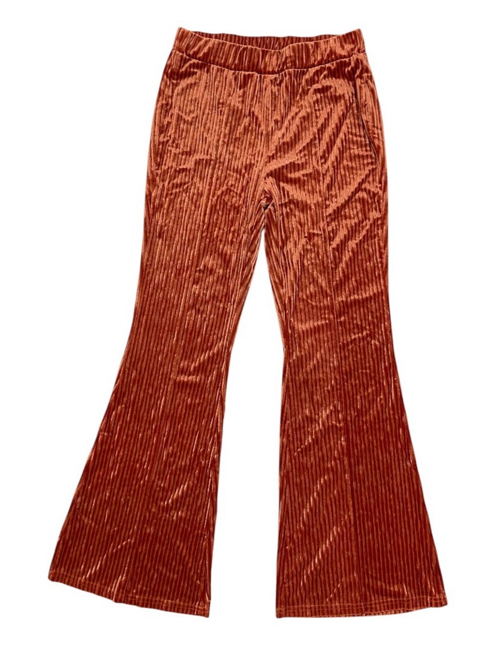 Shein High Waist Flare Leg Velvet Pants